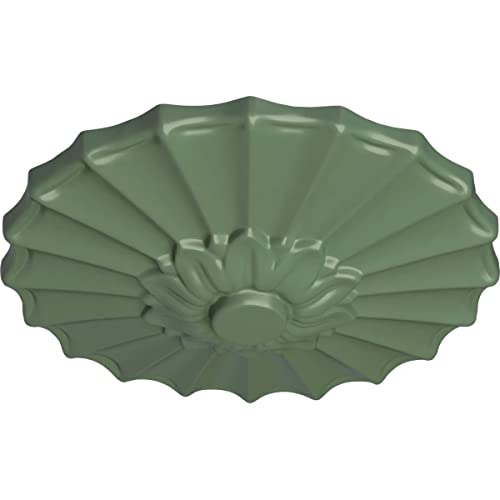 Image of Ekena Millwork CM09SHAGF 9 inch x 1-3 /8 inch Shakuras Ceiling Medallion, Athenian Green