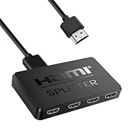 NEWCARE HDMI Splitter 1 in 4 Out, 4K Hdmi Splitter 1 in 4 Out Gleichzeitig, hdmi Verteiler 1 in 4 Out, HDMI Switch 1 in 4 Full HD HDTV Blu-Ray DVD, Fire Stick