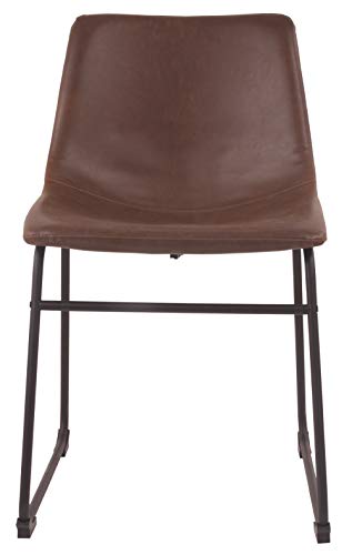 Signature Design by Ashley Centiar Dining Chair Set of 2, Black and Brown