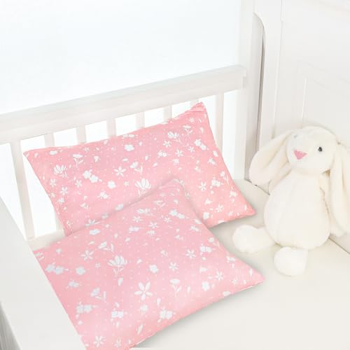 Image of ManFaiSky 2 Pack Toddler Pillowcase, 13x18 Toddler Pillow Cases with Envelope Closure, Soft & Comfortable Travel Pillow Case Cover Boys Girls, Pink