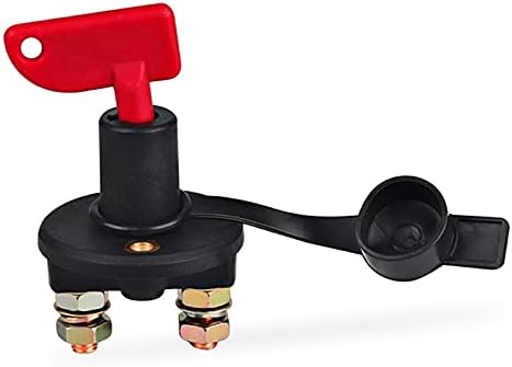 12-24v Car Battery Switch Power Isolator Cut Off Kill Switch + 2 Removable Keys for Marine ATV Truck Boat Car Disconnect