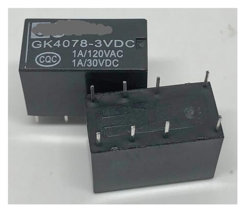 Relé GK4078-3VDC de 8 pines con bobina de bajo voltaje para circuitos pack de 2 unidades