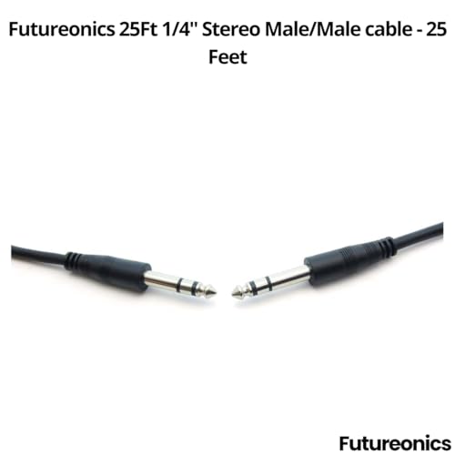 Cable 1/4" Stereo macho a macho, 7.62 m, pack x5 miniatura 3