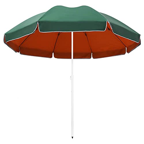 Sombrilla pequeña para patio de 2,2 m parasol de porche y piscina con manivela verde