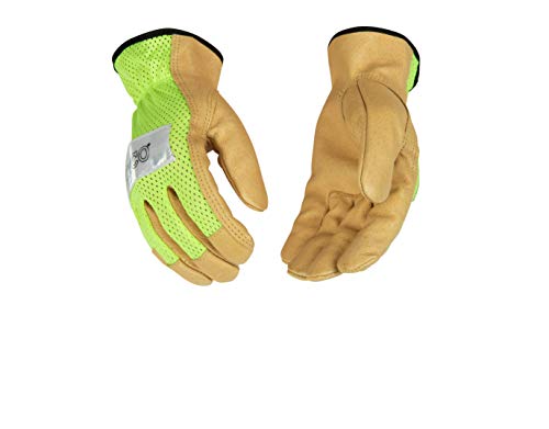 Kinco Hi-Vis Green Mesh & Grain Pigskin Palm Kinco Hi-Vis Green Mesh & Grain Pigskin Palm