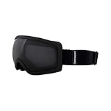 Retrospec G1 Ski & Snowboard Goggles for Men & Women Matte Black/Smoke, One Size