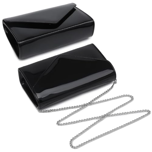 Image of Dasein Women's Vegan Leather Evening Bag Clutch Purse Formal Handbag