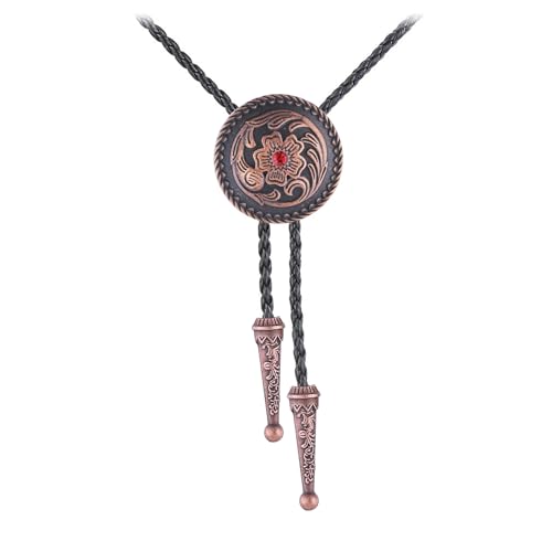 Image of Jeilwiy Bolo Tie for Men, Western Bolero Tie Cowboy Ties Native American Cowgirl Bolo Tie Accessories for Men Women