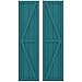 Ekena Millwork ARW102BF414X59ANH Americraft Four Exterior Real Wood Two Equal Panel Framed Board-n-Batten Shutters w/Double Z-Bar (Per Pair), 14"W x 59"H, Antigua