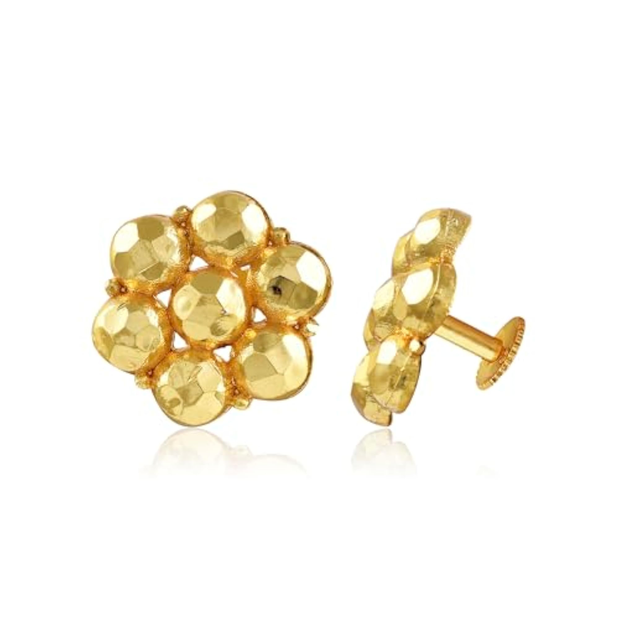 Shimmering Bejeweled Stud Earrings for Women and Girls