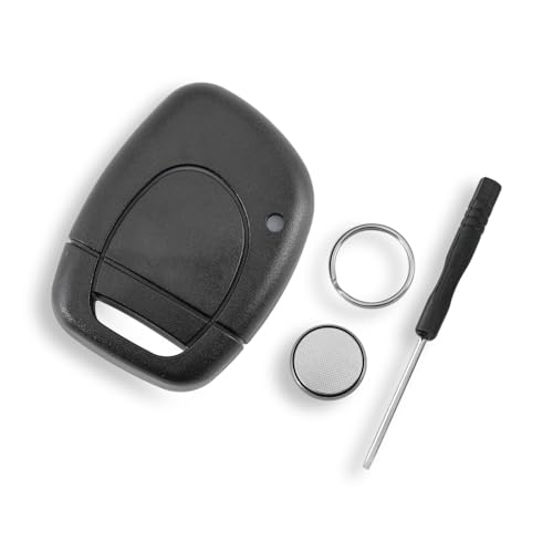 Guscio di ricambio per chiave auto con telecomando a 1 pulsante, per Renault Twingo, Clio, Kangoo Master, cacciavite, portachiavi, batteria CR2016 Guscio di ricambio per chiave auto con telecomando a 1 pulsante, per Renault Twingo, Clio, Kangoo Master, cacciavite, portachiavi, batteria CR2016
