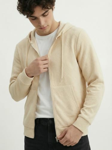 Image of Leriya Fashion Men Poly Cotton Fabric • Hooded Collar • Front Zipper • Lightweight • Casual Wear • S-3XL