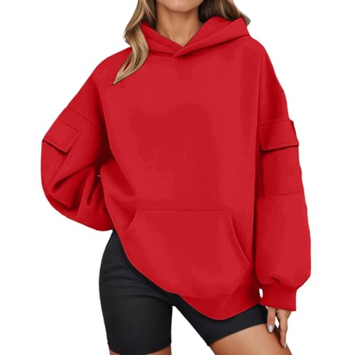 Sweats à capuche femme pull long décontracté à coupe ample