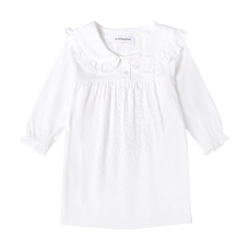 Mud Kingdom Big Girls Ruffle Collar Nightgowns Plaid Long Sleeve