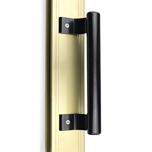 Kafenda 8 Inch Aluminium Alloy Sliding Door Handle - Modern Metal Handle for Balcony Bathroom, Cabinet, Garden Doors (Black) - Image 2