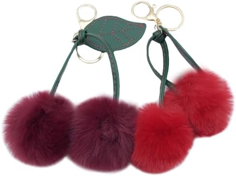 Unpafcxddyig 2PCS Cherry Keychain