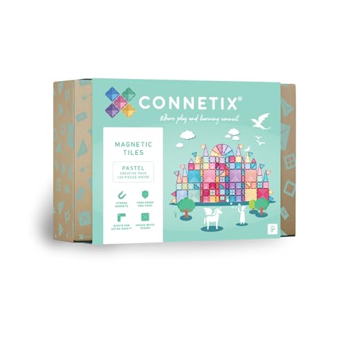 Image of CONNETIX Magnetic Tiles Pastel Creative Pack, 120 Pieces