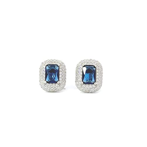 Miss Jo Sterling Silver | A Shinning Emerald Shape Stud Earrings With CZ Set In Sterling Silver | An All Time Classic | For Rs. 1650 @ 50% off