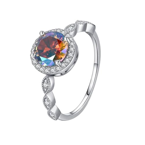 Cadeau pour tante ou alliance femme : bague argenté or gris et grenat