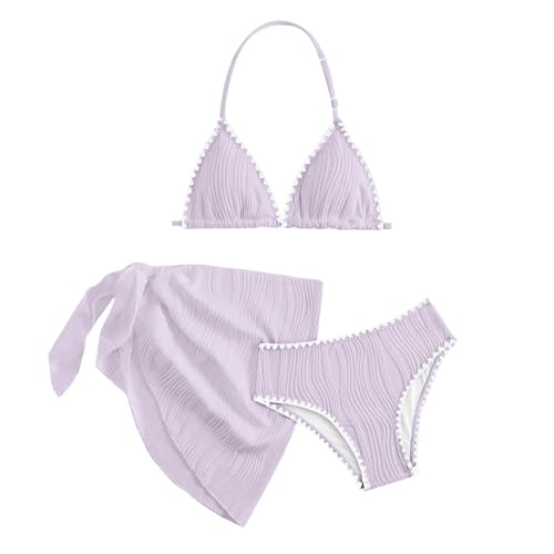 Bikini de dos piezas para niñas sin rozaduras traje de baño suave 4