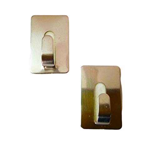 Image of Multipurpose Hooks for Wall Stainless Steel Self Adhesive Hooks Load Capacity Upto 1 Kg (Pack of 18)