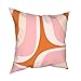 n/a Terbe d'oreiller rose et orange Square Polyester Merme Zip Base d'oreiller décoratif for le canapé Couvre-coussin de plomb (Color : A, Size : 45cm*45cm)