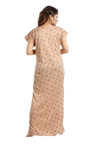 Image of Onekbhalo Women's Cotton Floral Kaftan Nighty Maxi Gown (OK Free Size)