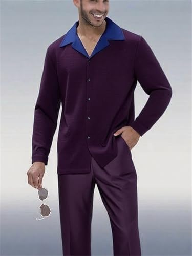 Men's Fashion 2 Piece Pants Set Long Sleeve Premium Leisure Walking Outfits Wedding Party Set S-5XL2