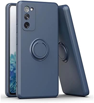 Capa de silicone Galaxy A51 com suporte de anel, suporte magnético  giratório 360¡ã, capa protetora de borracha à prova de choque, azul |  Amazon.com.br