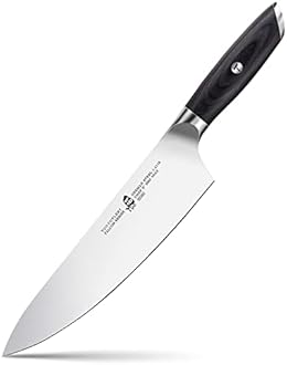 TUO Chef Knife 8 inch - Kitchen Chef Cooking Knife Japanese Gyuto Knife - German HC Steel with Pakkawood Handle - FALCON SERIES with Gift Box