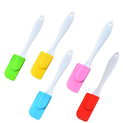 5pcs Spatule Maryse Silicone Spatule Pâtisserie Mini Maryse Cuisine résistantes à la Chaleur, Spatules de Cuisine a mélange,a frotter et a enduire