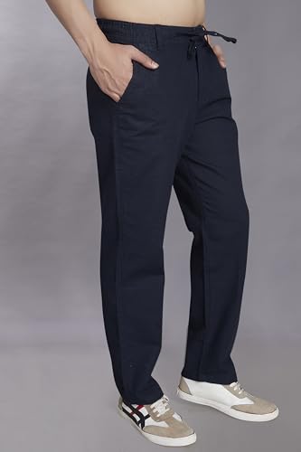 Image of DIVISIVE Men's Relaxed Fit Cotton Linen Blend Trousers