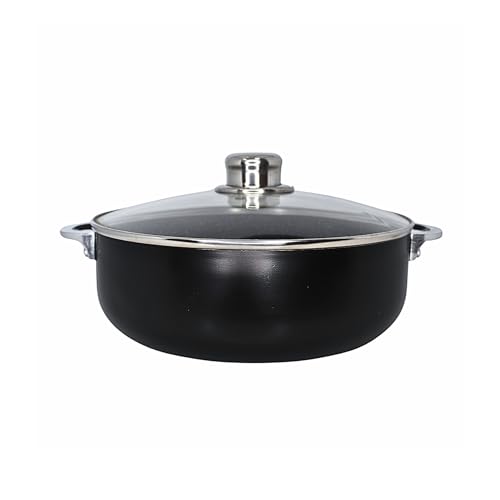 IMUSA 4.4 Qt Bistro Cera Aluminum Speckled Black Ceramic Caldero Oven Safe