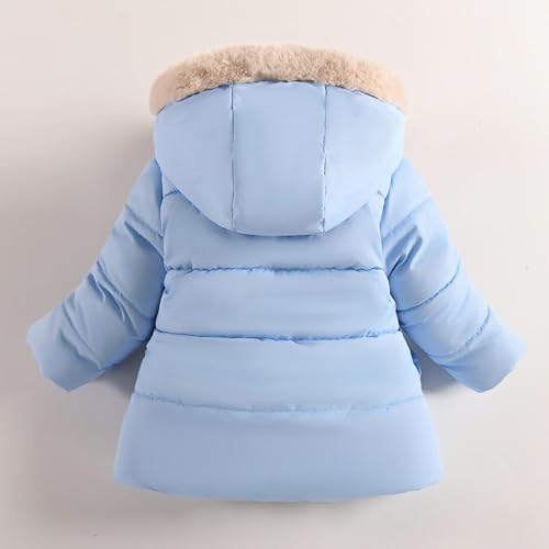 Boys Girls Heart Pattern Coat Flower Full Zip Jacket with Faux Fur Hood Cute Comfy Toddler Kid Outerwear with Pockets4