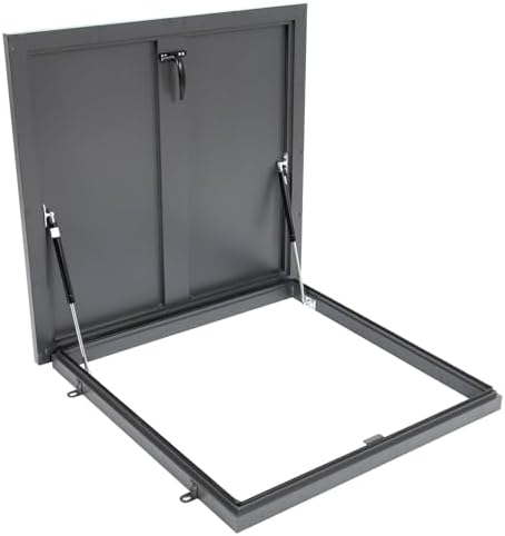 Galvanized Steel Roof Access Hatch - Powder Coated Attic Skylight Ventilation Door, Outdoor Maintenance Cover Plate (80x80cm/31.5x31.5in) for Easy Rooftop Access