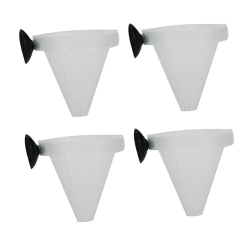 TOYANDONA 4 Piezas alimentador de Gusanos Rojos Cono para Perros Gusanos petg Surprise pecera Comedero Fish Tank Equipo de cría de Peces Juguete para Mascotas el plastico