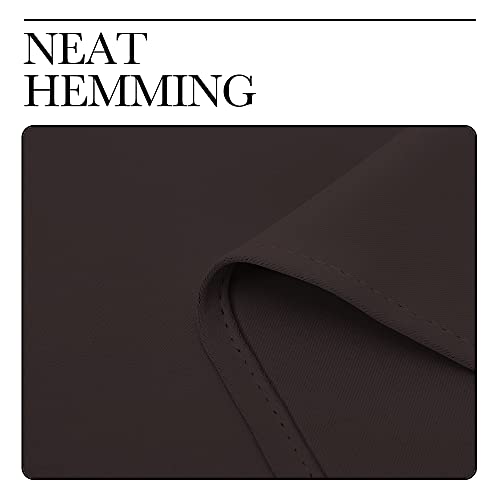 Image of NICETOWN Triple Weave Microfiber Energy Saving Thermal Insulated Solid Grommet Blackout Curtains for Bedroom (2 Panels, 42 inches by 63 Inch, Toffee Brown)