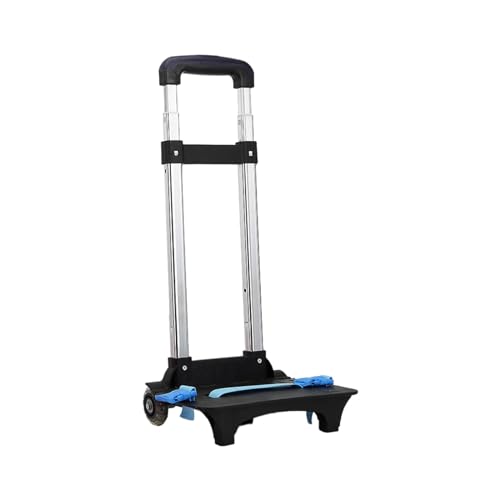 Carrito plegable compacto para mochila de 2 ruedas azul miniatura 1