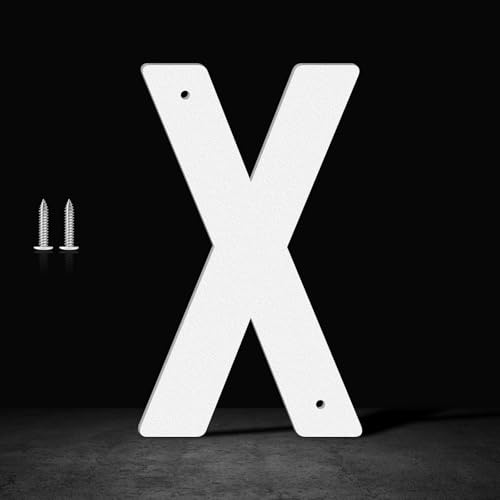White Modern Address Numbers, Outdoor Mailbox Numbers, Metal House Numbers and Letters, for House, Office, Apartment, Farms, Garages Decoration Signs(5" X)
