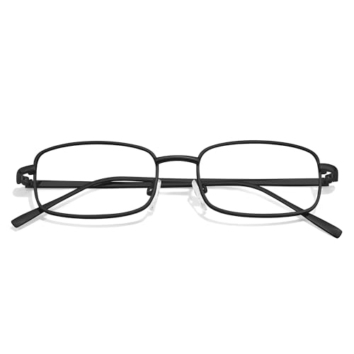 Image of IGnaef Fashion Non Prescription Fake Glasses for Women Blue Light Blocking Rectangle Metal Frame IF8733