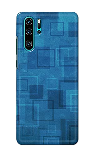 Image of Printed Hard Back Cover Case for Huawei P30 Pro Back Cover (Plain Azure Blue) -702