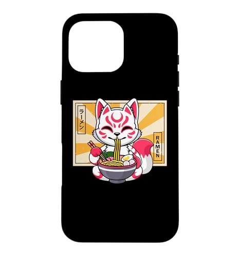Mens Womens Funny Kawaii Ramen Kid Kitsune Nine Tailed Lover �X�}�z�P�[�X iPhone 16 Pro Max �p