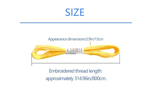 Image of 36 Colors Embroidery Thread Set with DMC Codes - Premium Cotton Sewing Floss for Cross Stitch, 8m per Skein, Ideal for Variety of Needlecraft Projects