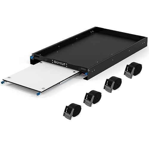 SAMOUT Fridge Slide with Chopping Board, Inner 39.2 x 22.4in, Vehicle Refriderator Slider with 4 Buckle Straps, Max 287 LBS, 3rd Gen