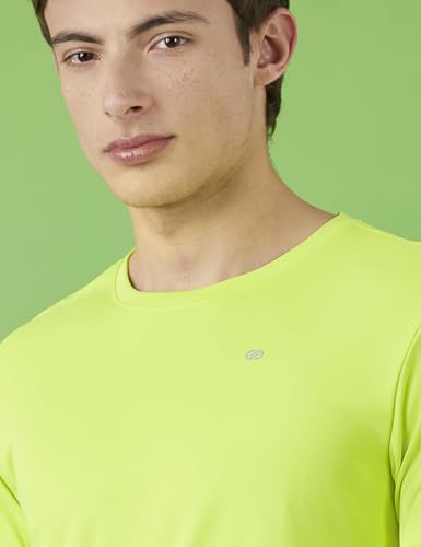 Image of Amazon Brand - Symbol Men's Solid Active Regular Fit Sports T-Shirt | Round Neck | Half Sleeve (Available in Plus Sizes)