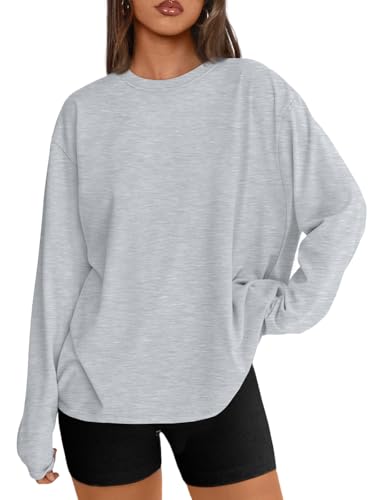 Image of Trendy Queen Womens Oversized Long Sleeve Shirts Fall Tops 2026 Basic Tees