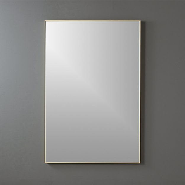 Image of Premium Wall Mounted Rectangular Glass Mirror for Bathroom Living Room Washbasin Mirror | Wall Mirror for Home, (Unframed, 23 X 38 CM)