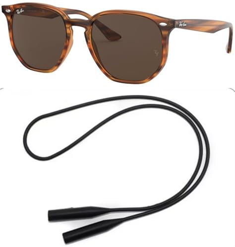 Ray-Ban RB4306 Sunglasses Bundle: RB 4306 820/73 Striped Red Havana and Universal Anti-slip Silicone Leash2