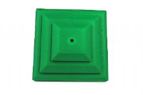 Pack of 5 Plastic Fence Post Caps, Green, to fit a 3" 75mm Post, Rot Proof. (GT0043). UK Made. Free UK Postage