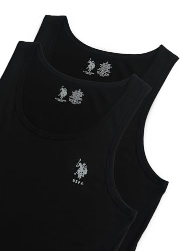 Image of U.S. Polo ASSN. Mens OEV05 Solid Cotton Vest - Pack of 2